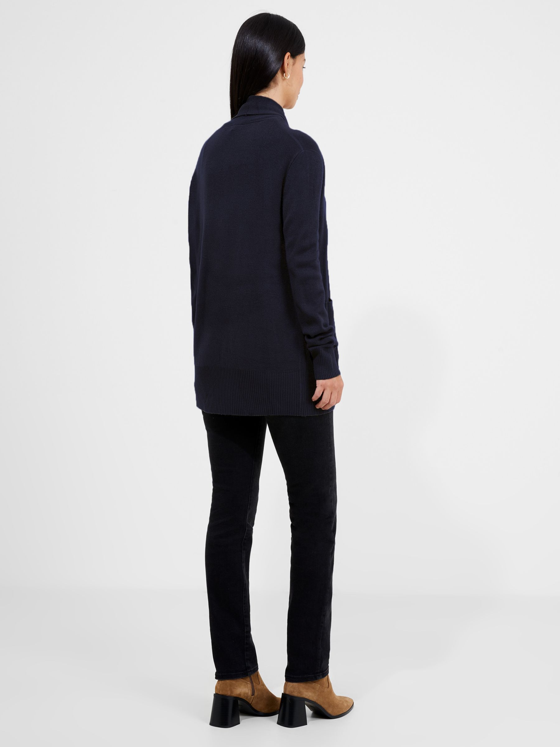 French Connection Waterfall Cardigan, Navy at John Lewis & Partners