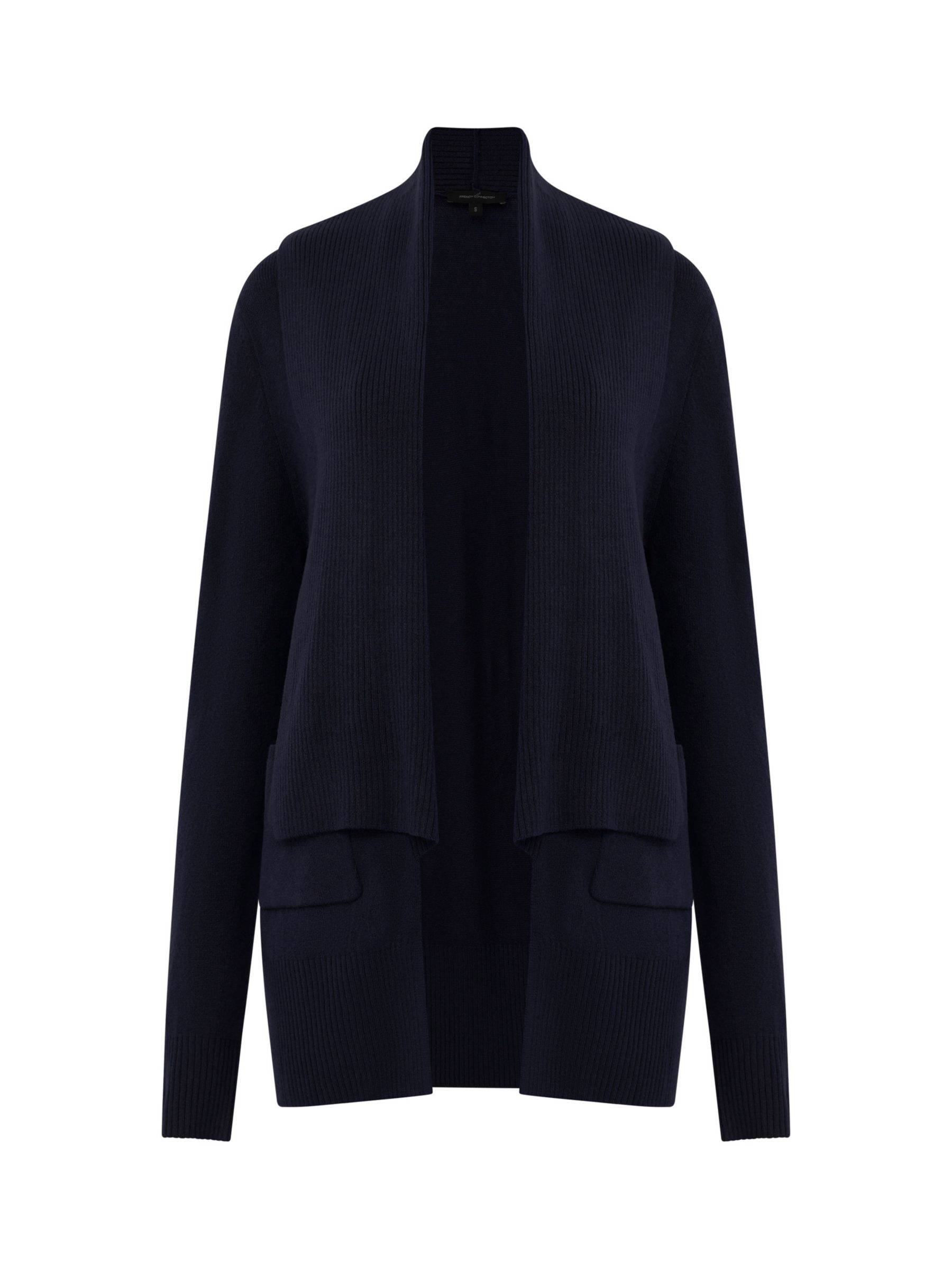French Connection Waterfall Cardigan, Navy at John Lewis & Partners