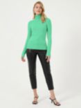 French Connection Babysoft Ribbed Roll Neck Jumper, Island Green