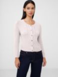 French Connection Babysoft Button Cardigan, Mauve Morning, Mauve Morning