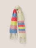 White Stuff Shelly Skinny Brushed Stripe Scarf