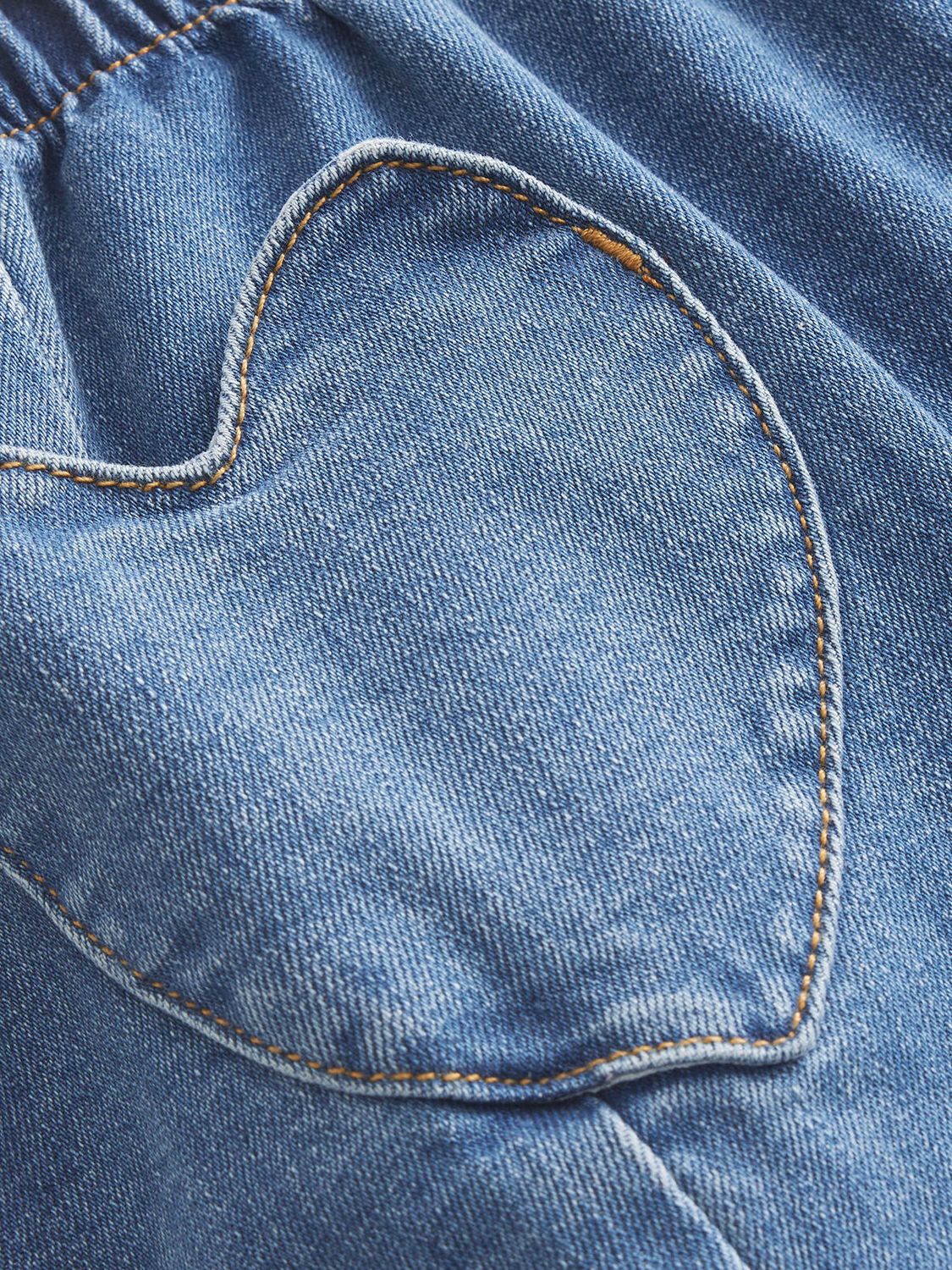 Buy Mini Boden Kids' Pull-On Denim Trousers, Mid Vintage Denim Online at johnlewis.com