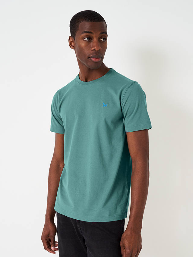 Crew Clothing Crew Neck T-Shirt, Light Green at John Lewis & Partners