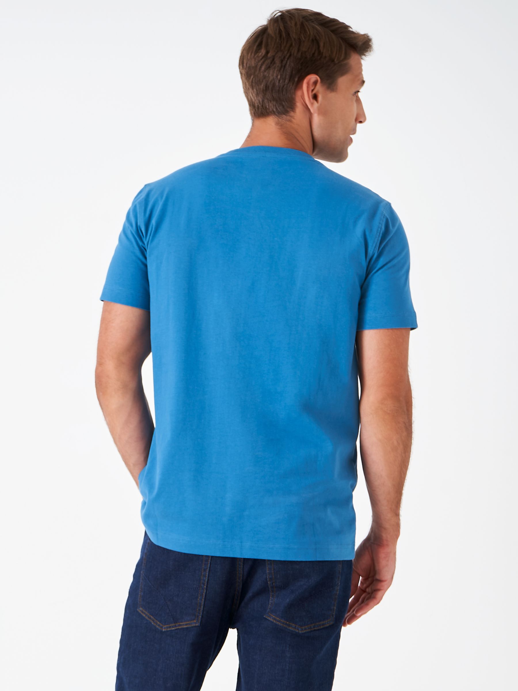 Crew Clothing Crew Neck T-Shirt, Bright Blue, XS