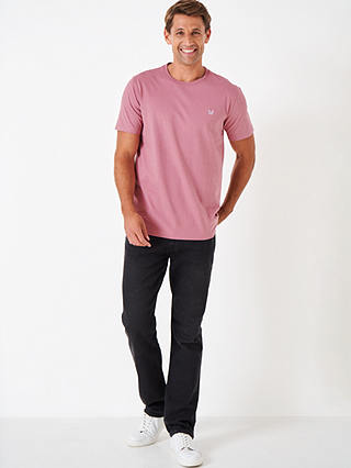 Crew Clothing Crew Neck T-Shirt, Mid Pink