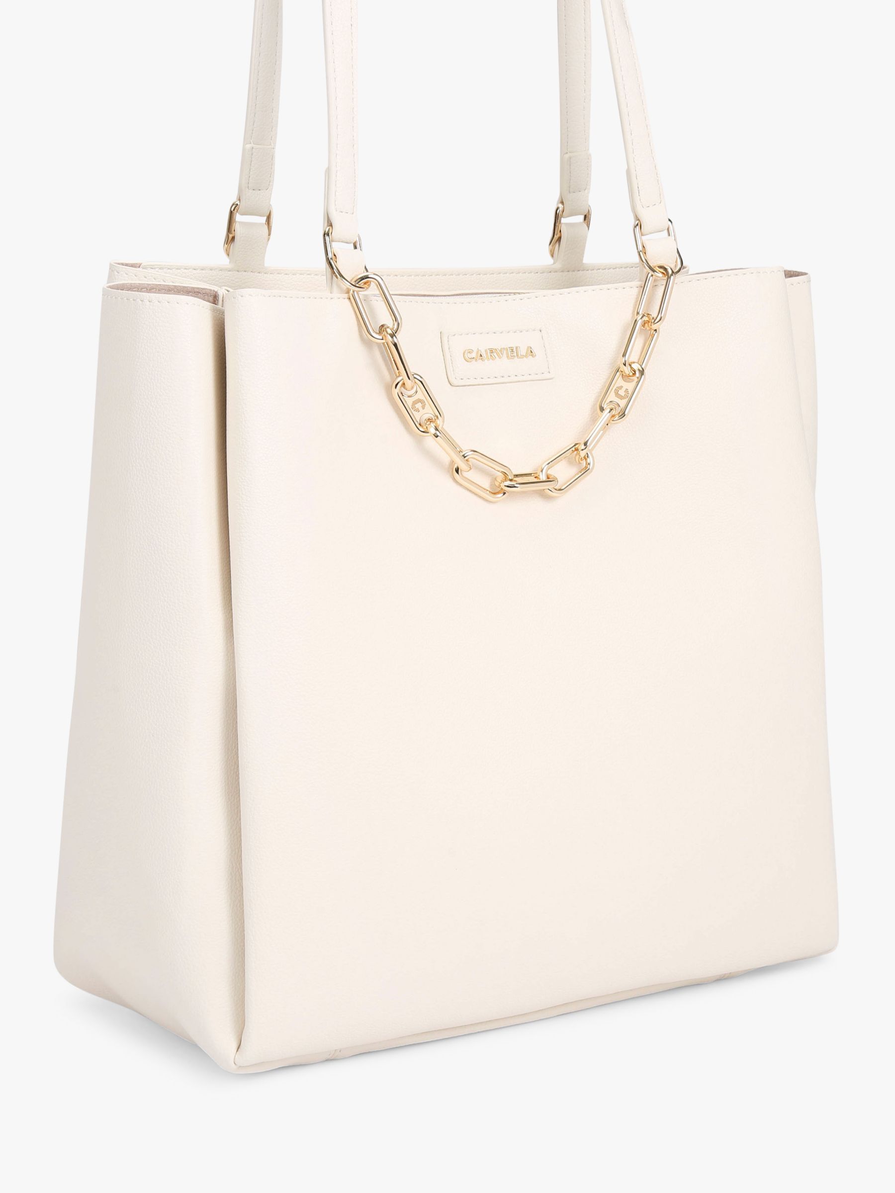 Carvela Leoni Winged Tote Bag, Putty at John Lewis & Partners