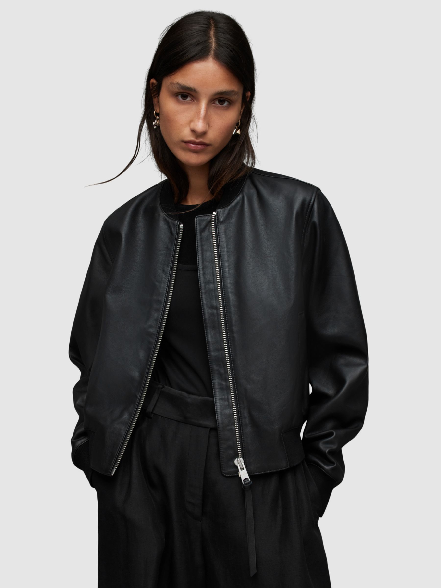 AllSaints Orten Bomber Jacket, Black