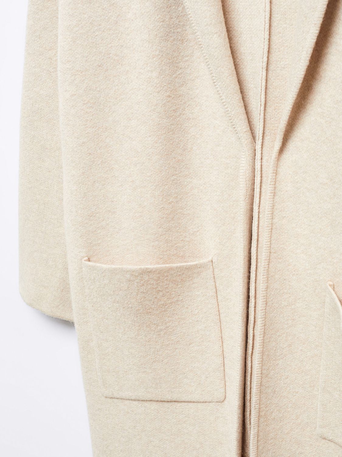 Mango Ringo Oversized Knitted Coat, Pastel Grey at John Lewis & Partners