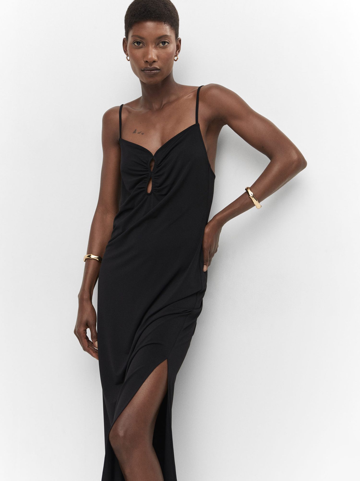 Mango Lucia Dress, Black at John Lewis & Partners