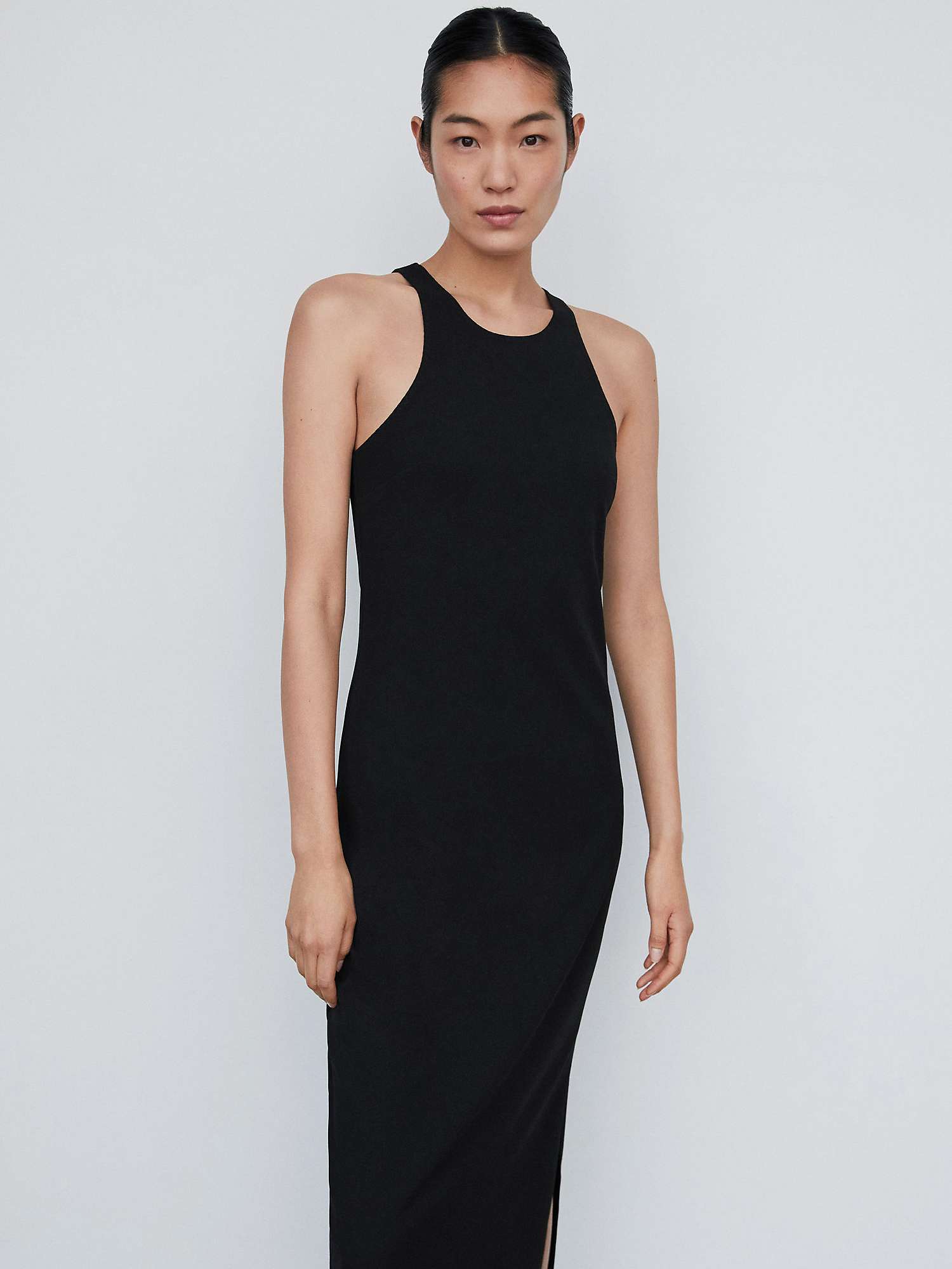 Buy Mango Sprio Midi Bodycon Dress, Black Online at johnlewis.com