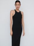 Mango Sprio Midi Bodycon Dress, Black