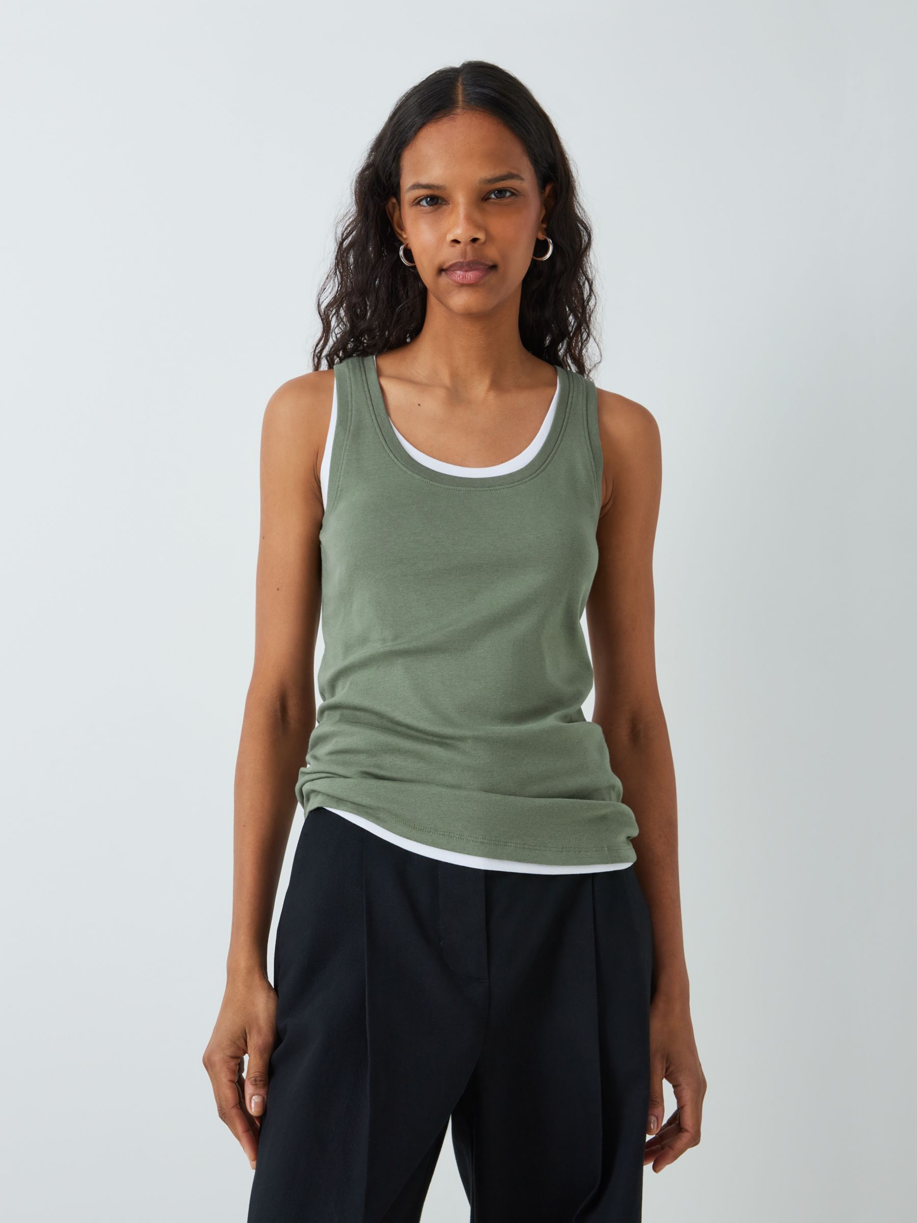 Green Sheer Tank Top, Sexy Camisole, Gift for Women, See Through