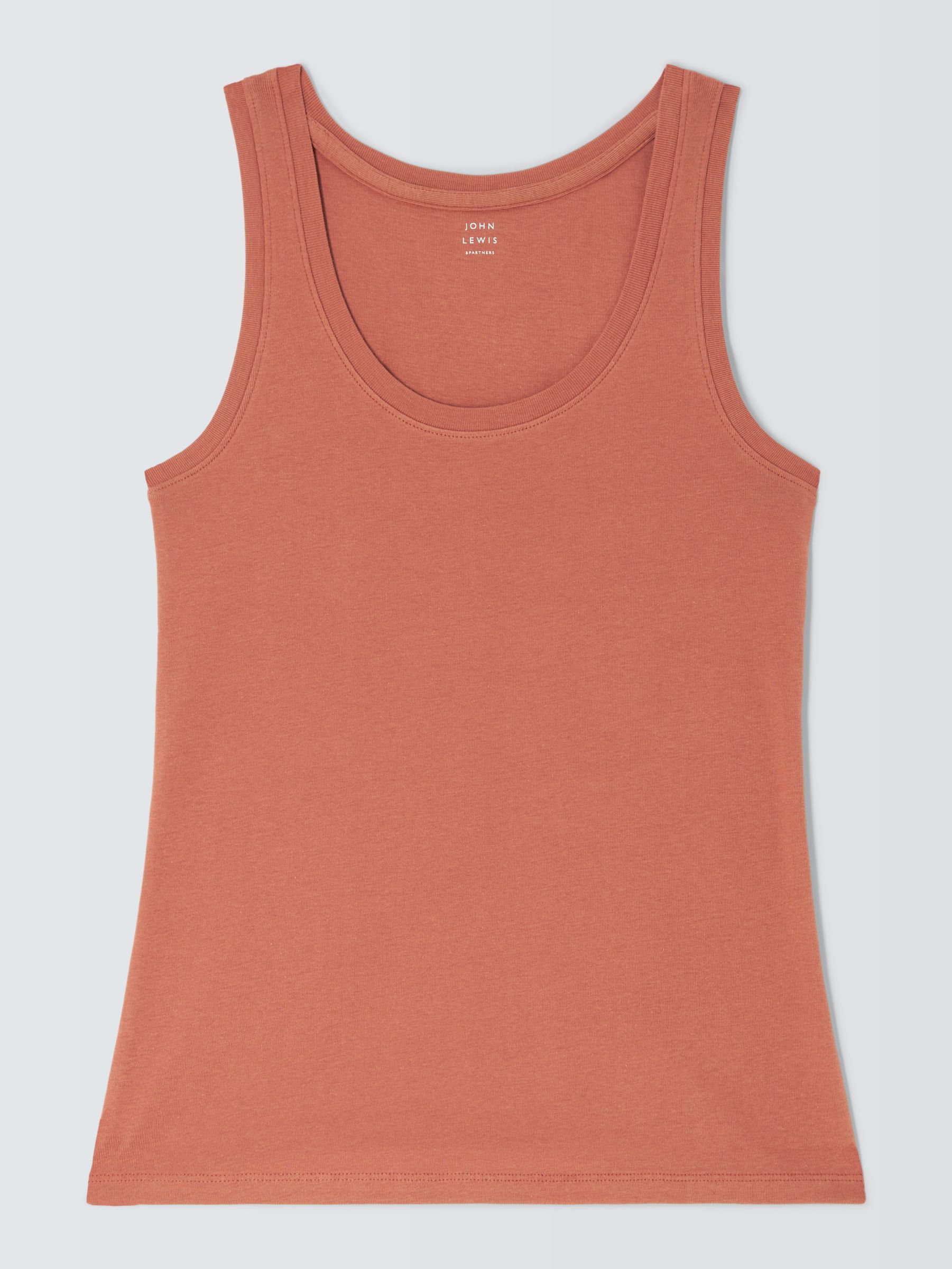 John Lewis Organic Cotton Jersey Tank Top, Bruschetta at John Lewis &  Partners