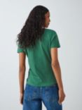 John Lewis Cotton V-Neck Top, Smoke Pine