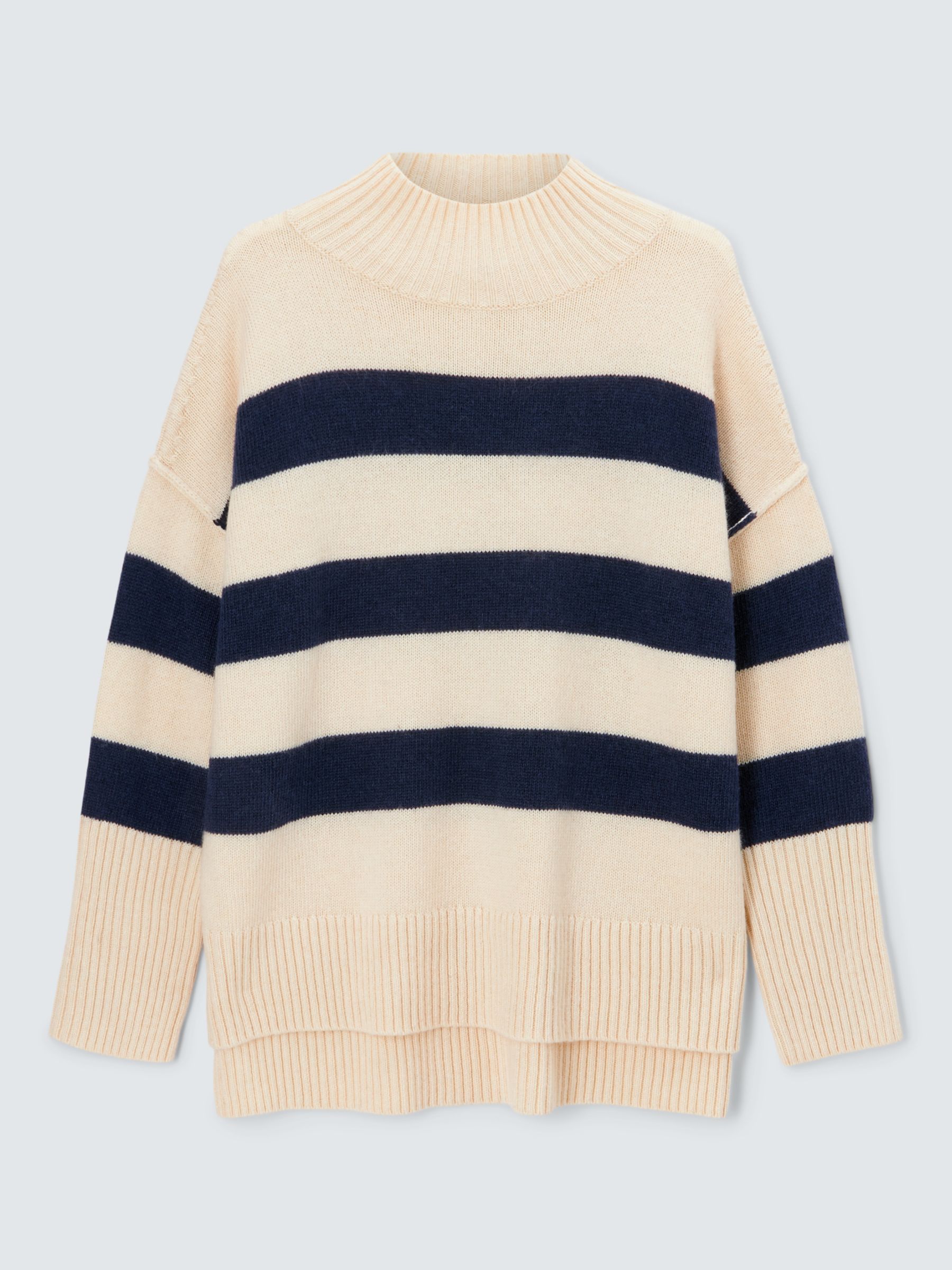 AND/OR Ember Stripe Wool Blend Jumper, Cream £59.00