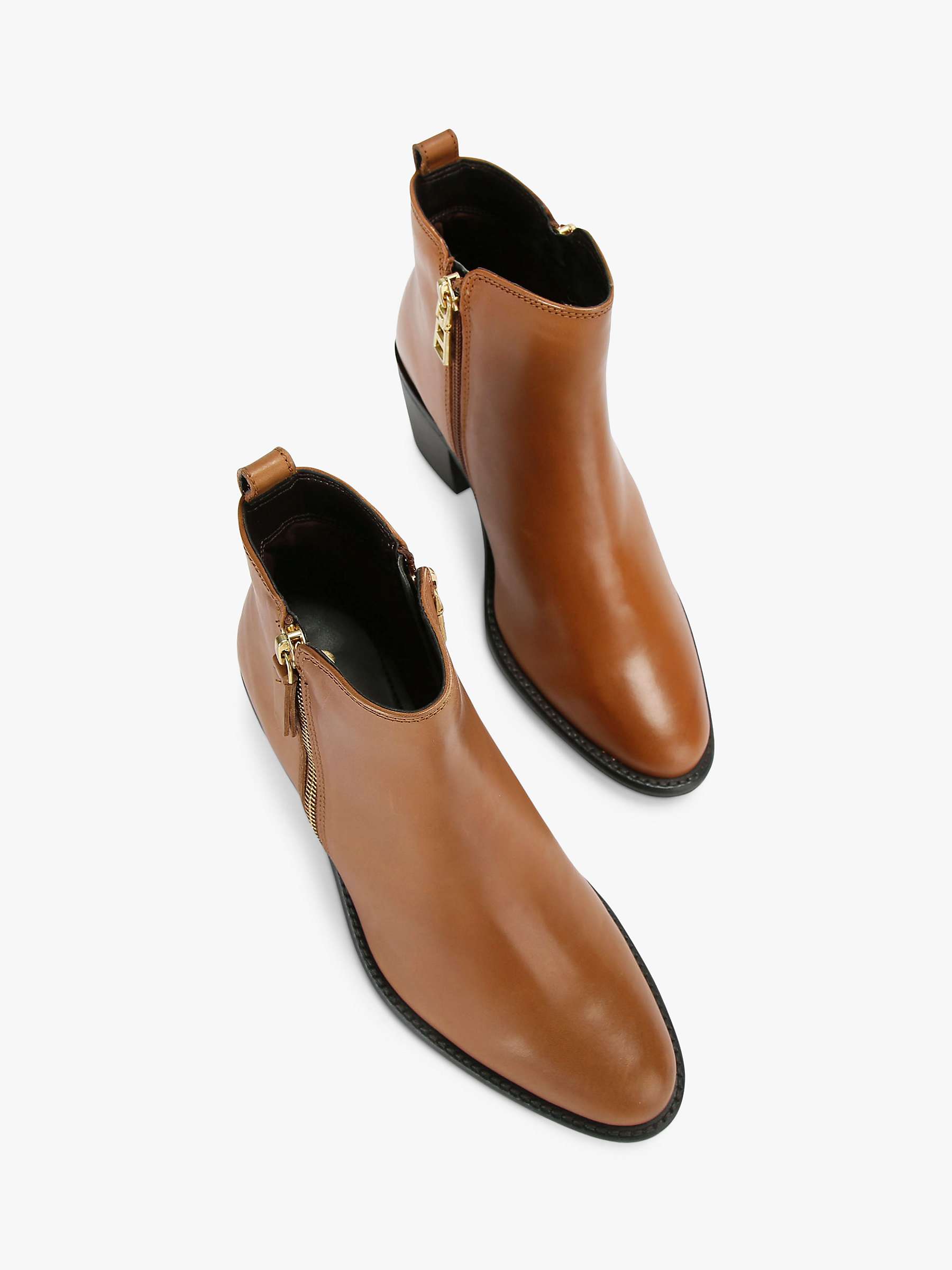Buy Carvela Secil Leather Ankle Boots, Tan Online at johnlewis.com