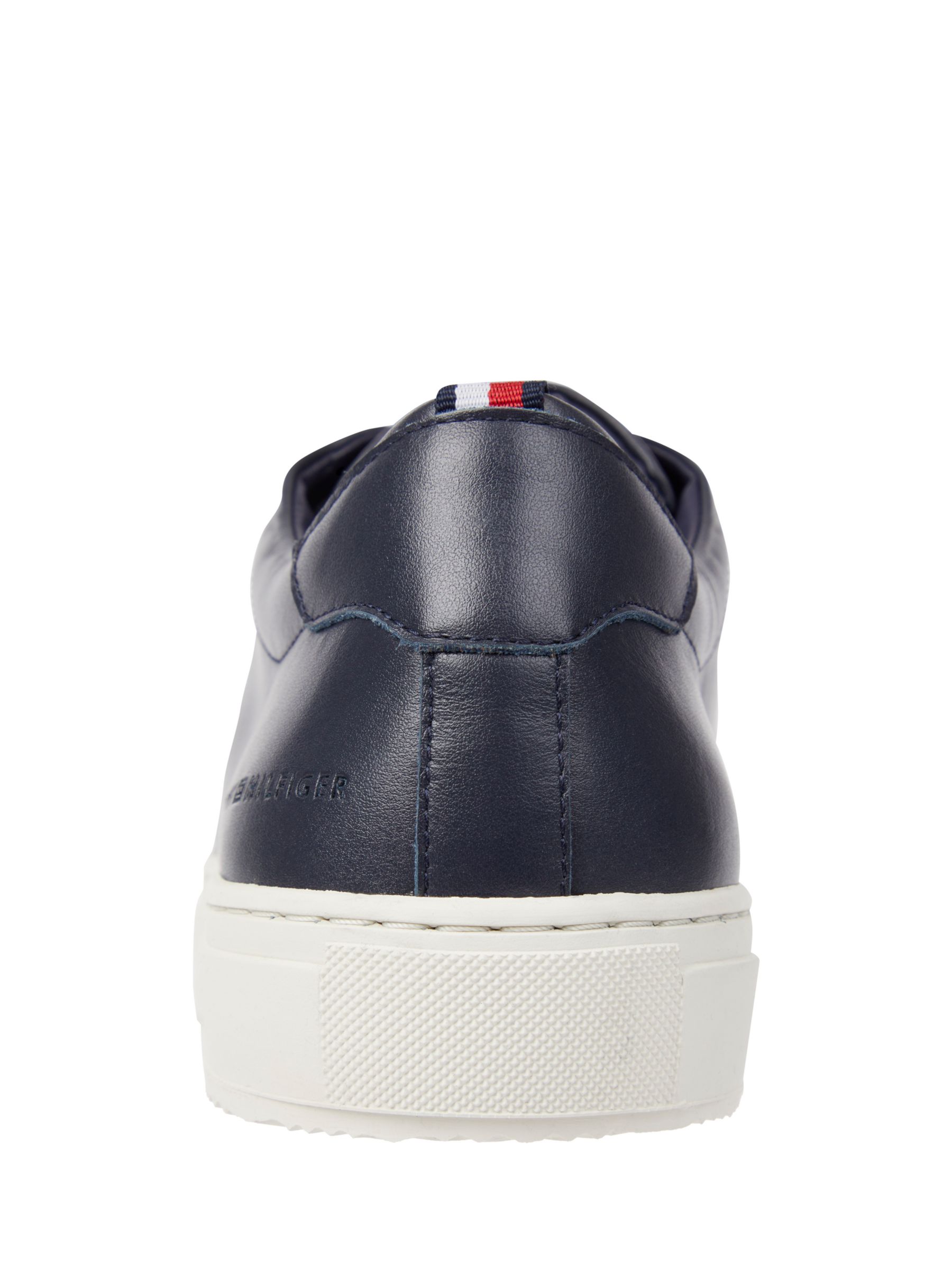 Buy Tommy Hilfiger Heritage Premium Leather Trainers, Navy Online at johnlewis.com
