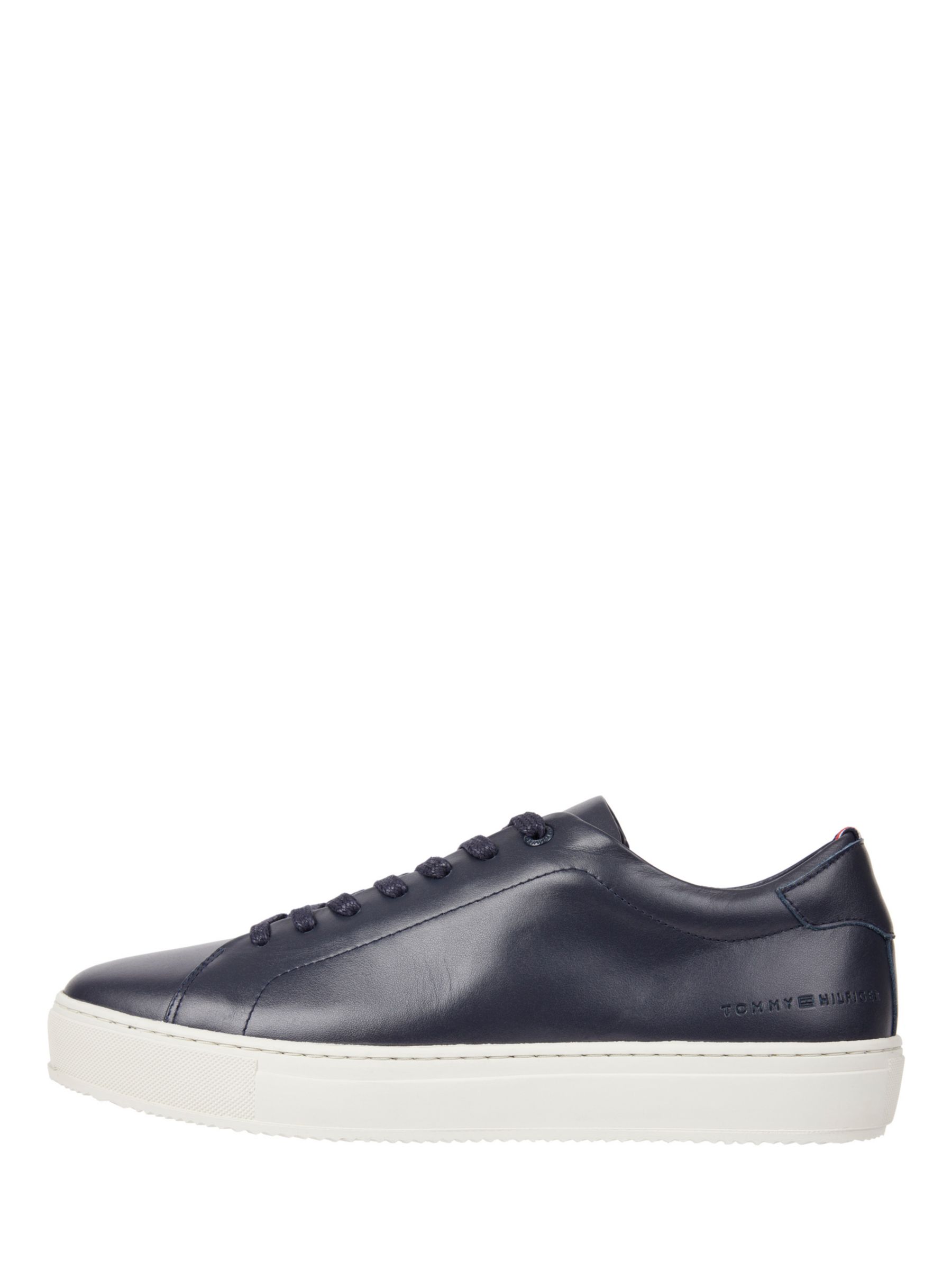Tommy Hilfiger Heritage Premium Leather Trainers, Navy, EU41