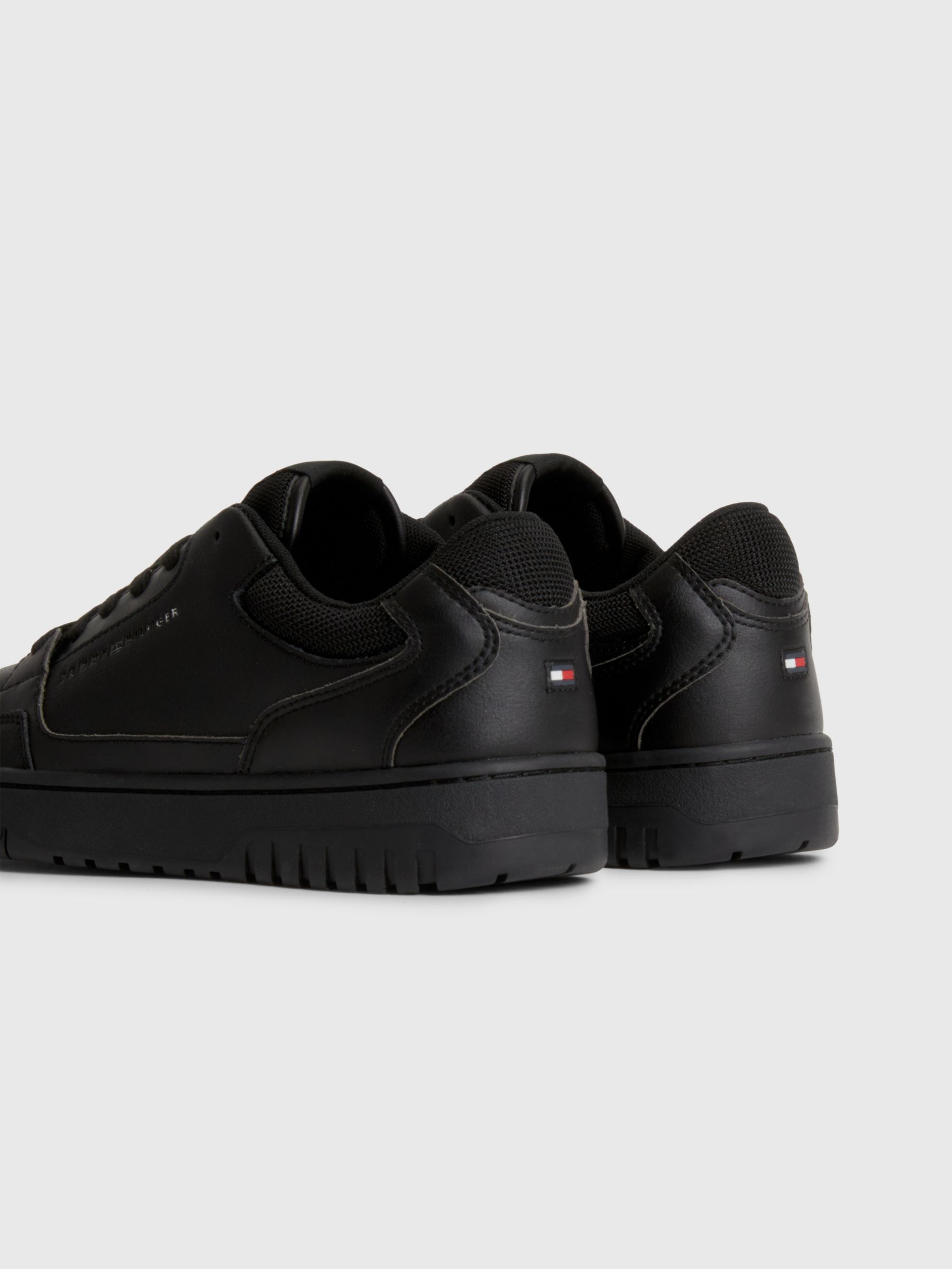 Buy Tommy Hilfiger Signature Cupsole Lace-Up Basketball Trainers, Black Online at johnlewis.com