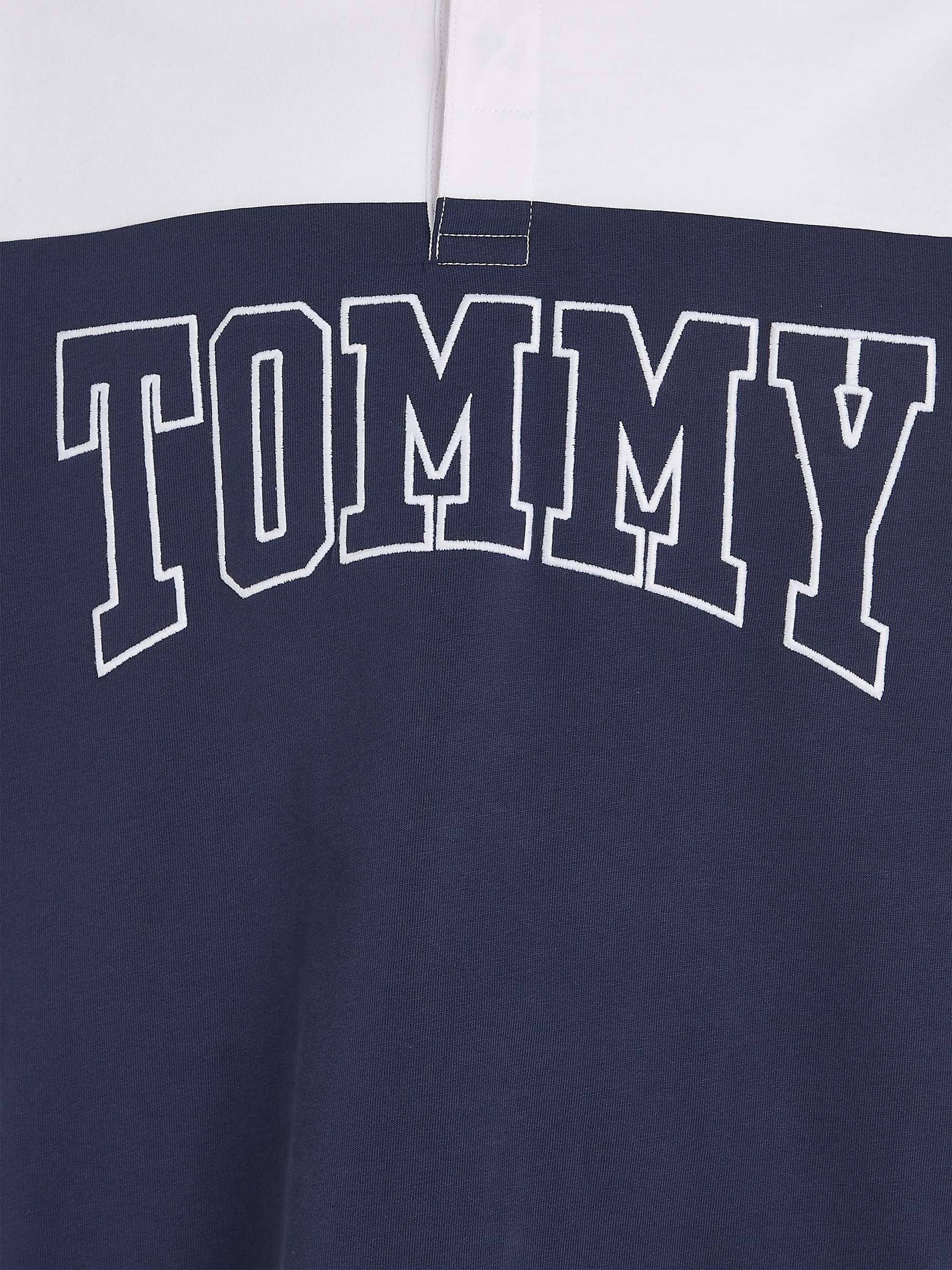 Buy Tommy Jeans Oversize Rugby Shirt, Navy/Multi Online at johnlewis.com
