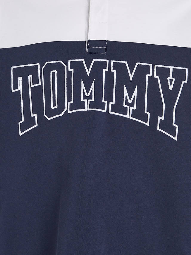 Tommy Jeans Oversize Rugby Shirt, Navy/Multi