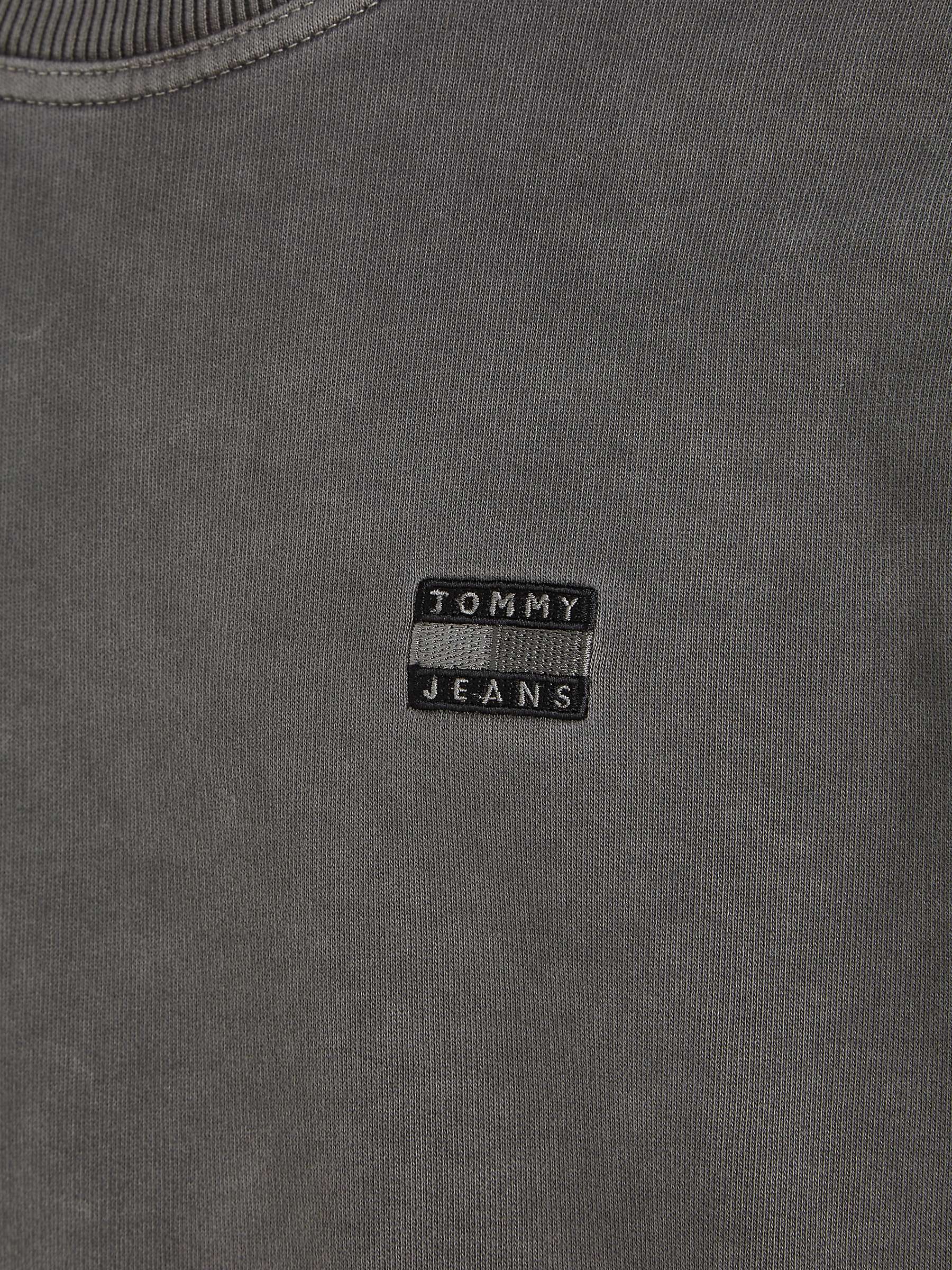 Buy Tommy Jeans Regular Fit Badge Jumper, Grey Online at johnlewis.com