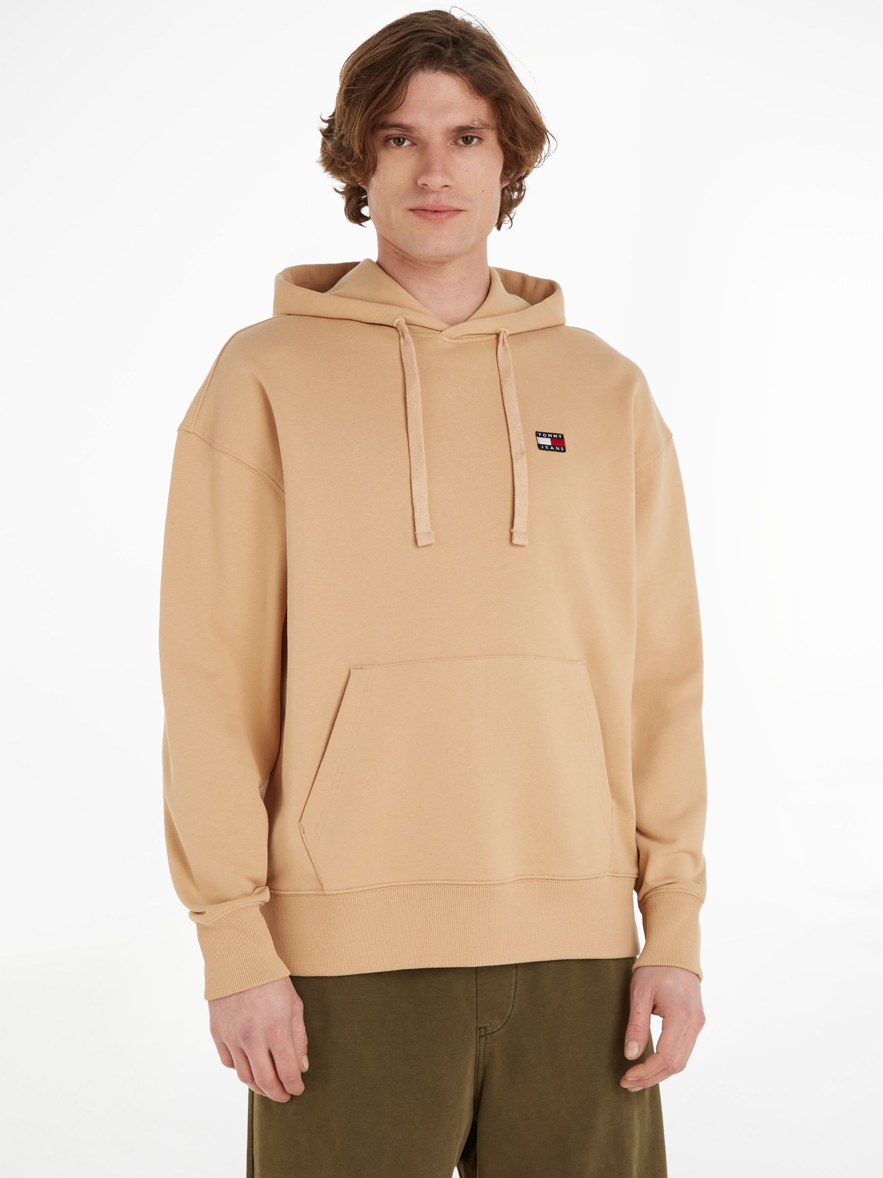 Tommy Hilfiger Logo Embroidered Hoodie, Tawny Sand, XS