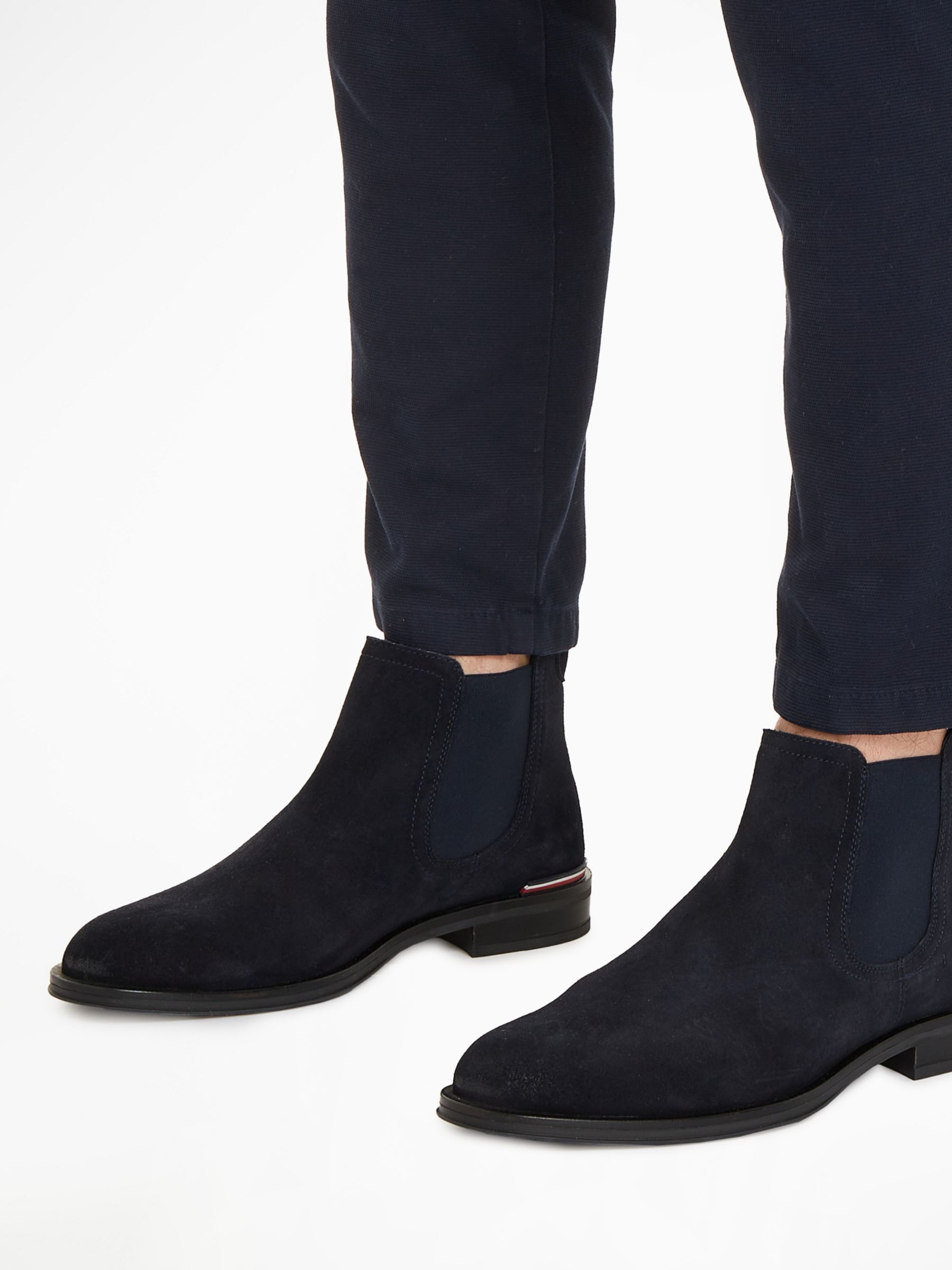 Tommy Hilfiger Suede Chelsea Boots, Navy, EU41