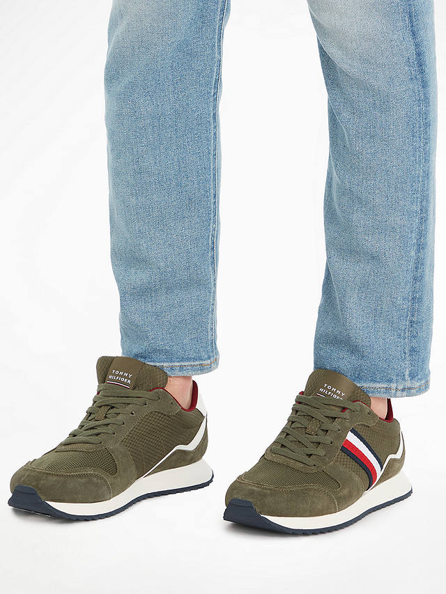 Tommy Hilfiger Runner Evo Suede Trainers, Army Green