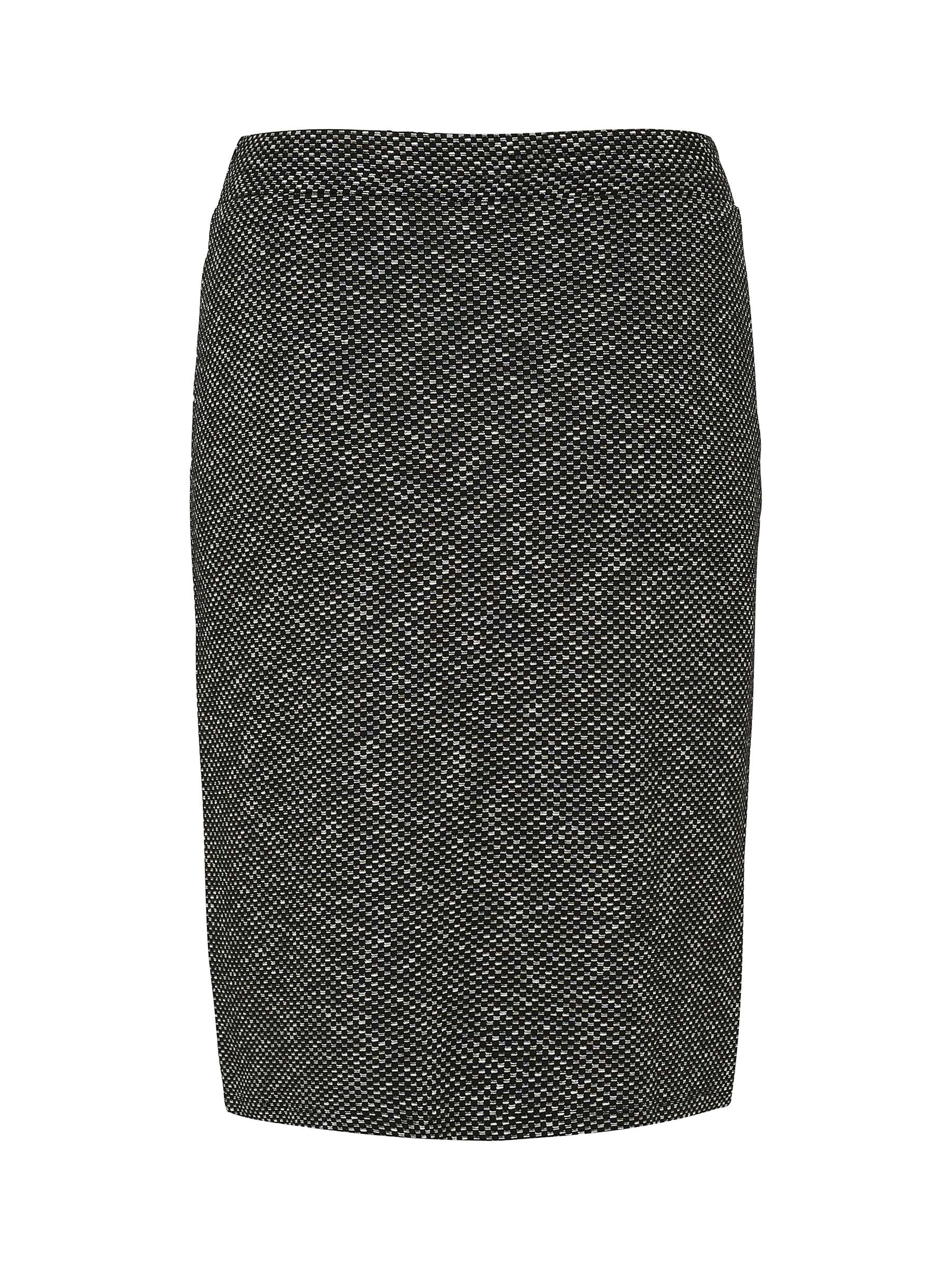 Buy KAFFE Tippie Above Knee Length Pencil Skirt, Black/Chalk Online at johnlewis.com