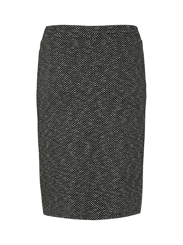 KAFFE Tippie Above Knee Length Pencil Skirt, Black/Chalk