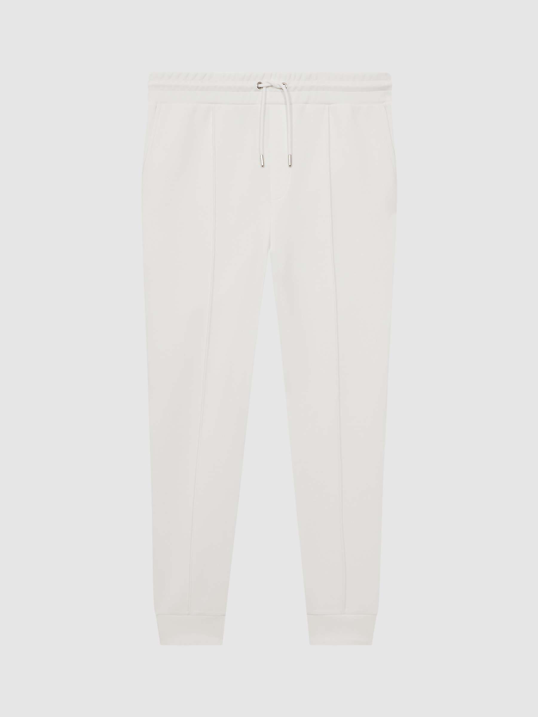 Reiss Premier Loungewear Joggers, White at John Lewis & Partners