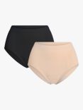 Carefix C-Section Knickers, Pack of 2, Black/Beige