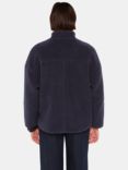 Whistles Faux Teddy Bomber Jacket, Navy