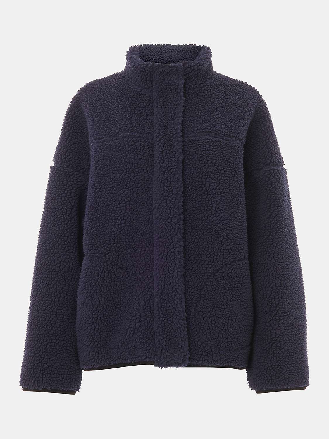 Buy Whistles Faux Teddy Bomber Jacket, Navy Online at johnlewis.com
