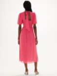 Whistles Diagonal Leaf Blair Ecovero Dress, Pink/Multi