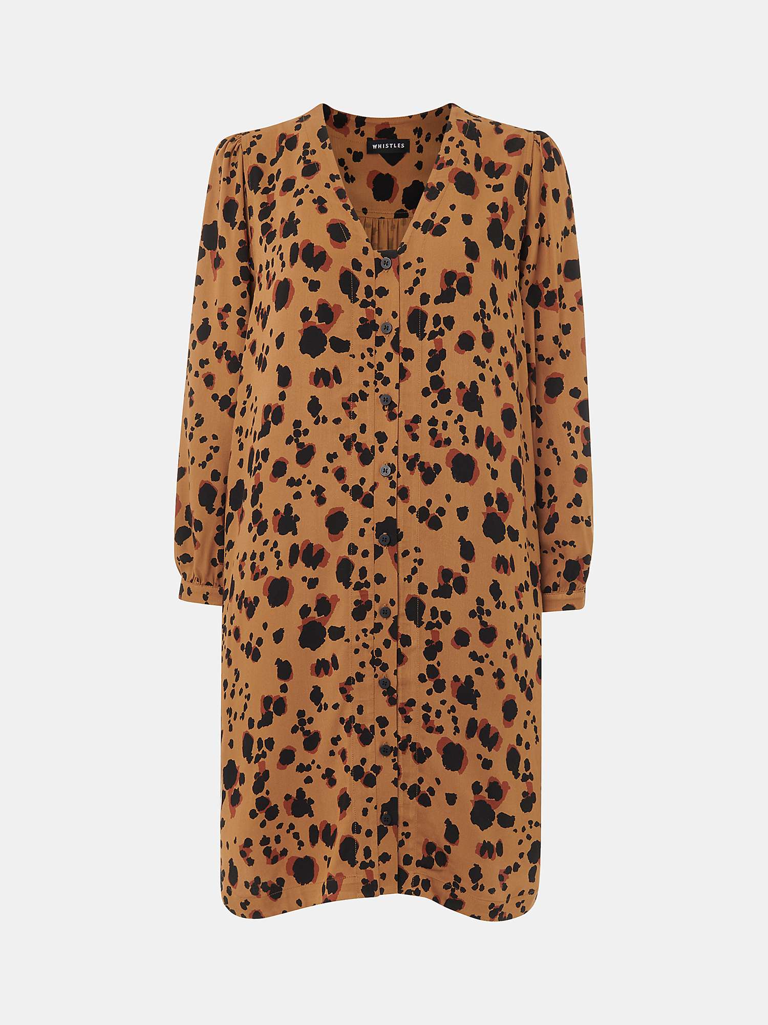 Buy Whistles Striking Leopard Print Mini Dress, Brown Online at johnlewis.com