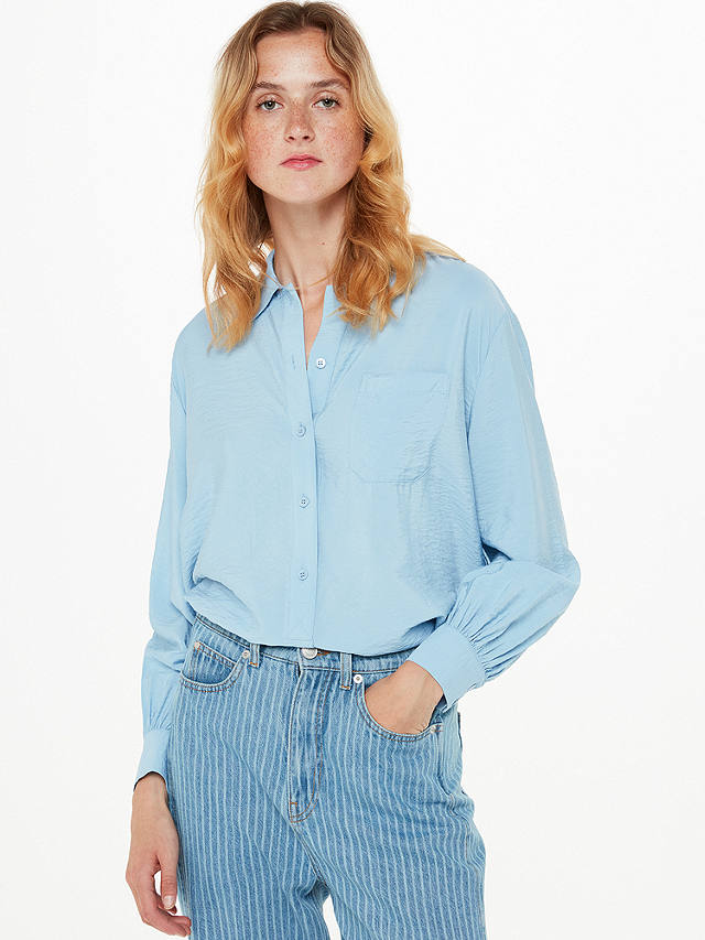 Whistles Nicky Relaxed Shirt, Pale Blue