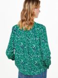 Whistles Flowing Leopard Print Shirt, Green/Multi