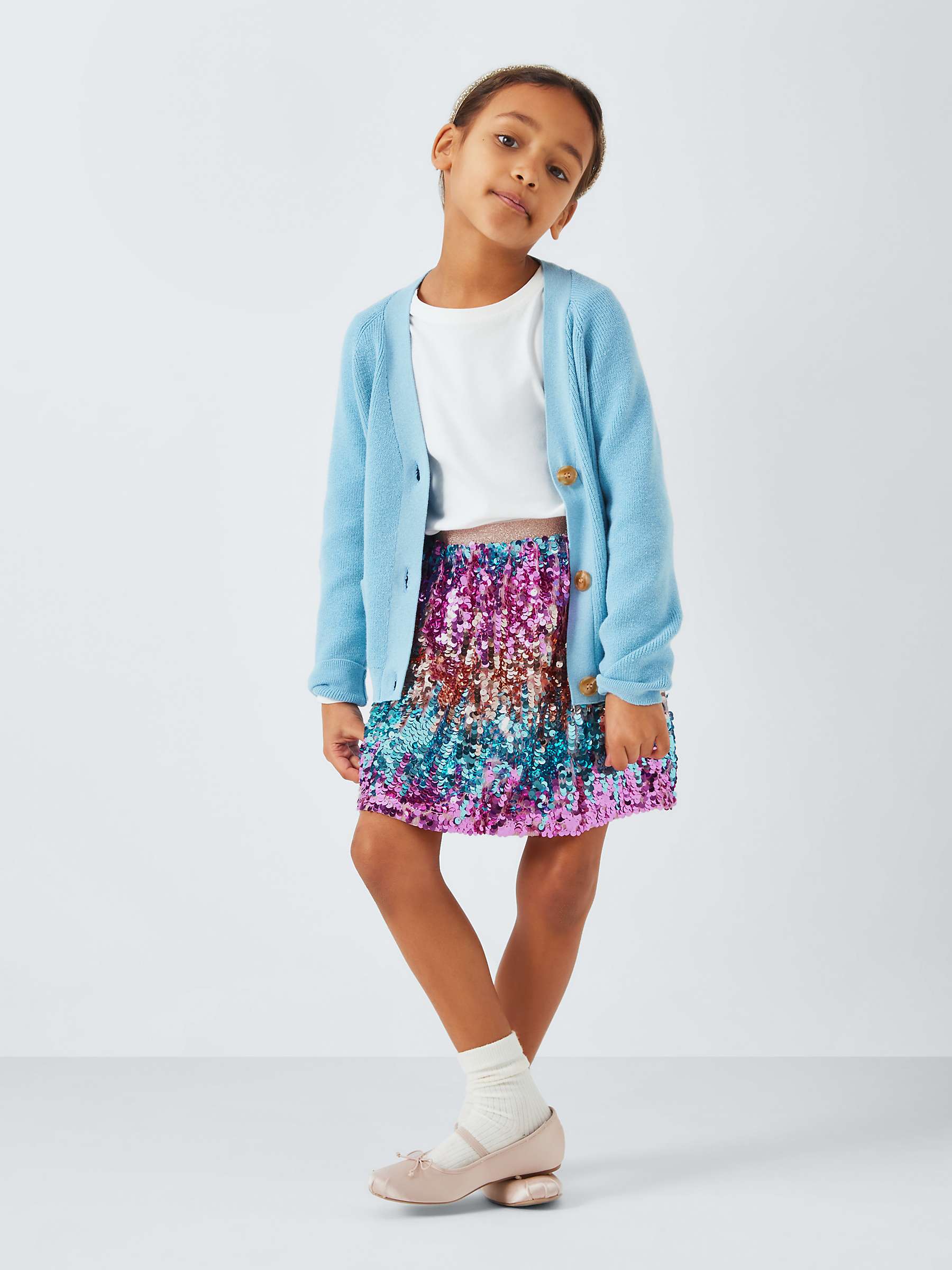 Buy John Lewis Kids' Sequin Ombre Skirt, Multi Online at johnlewis.com