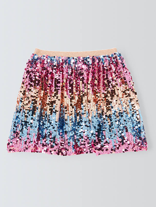 John Lewis Kids' Sequin Ombre Skirt, Multi