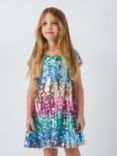 John Lewis Kids' Sequin Ombre Dress, Multi, Multi