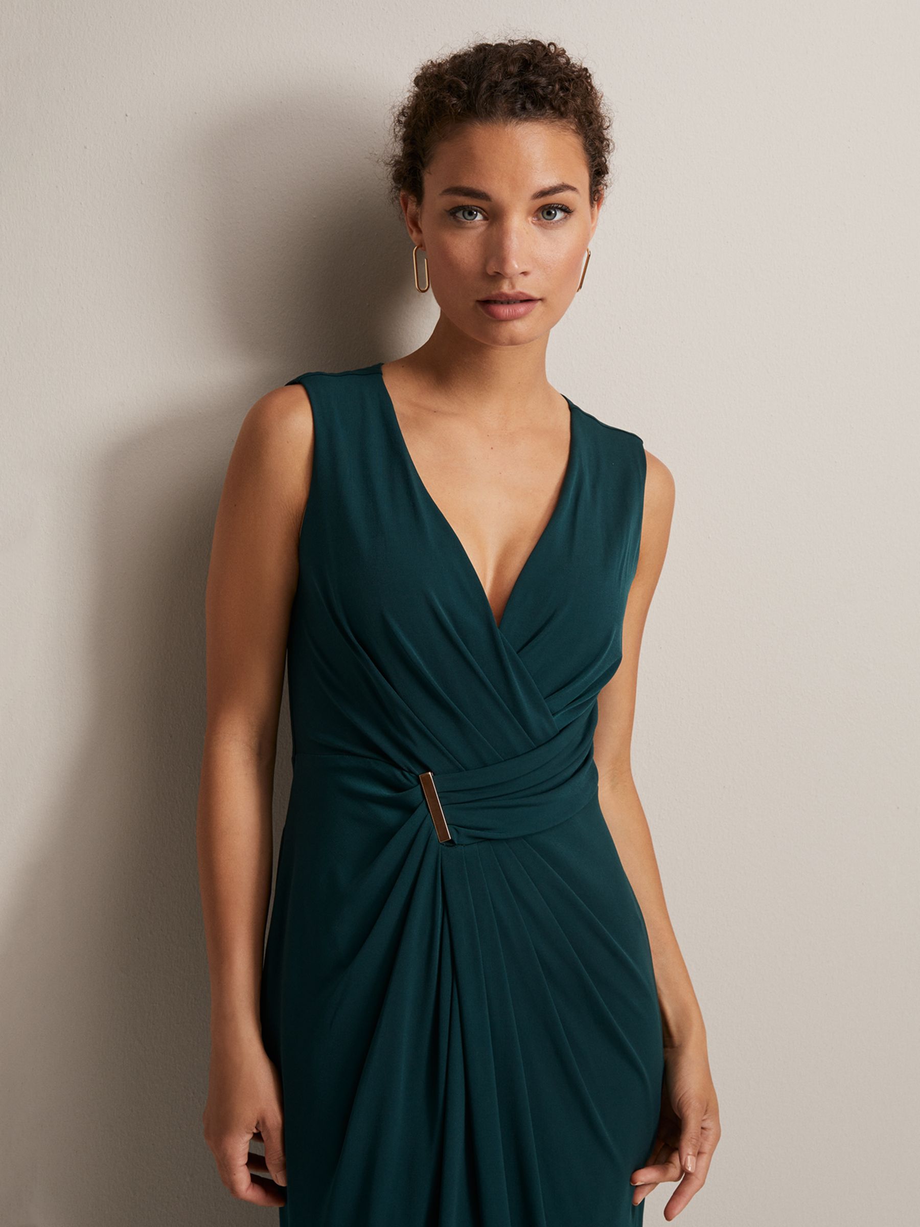 Phase Eight Christabel Maxi Dress, Dark Green, 16