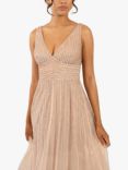 Lace & Beads Lorelai Maxi Dress, , Blush Pink