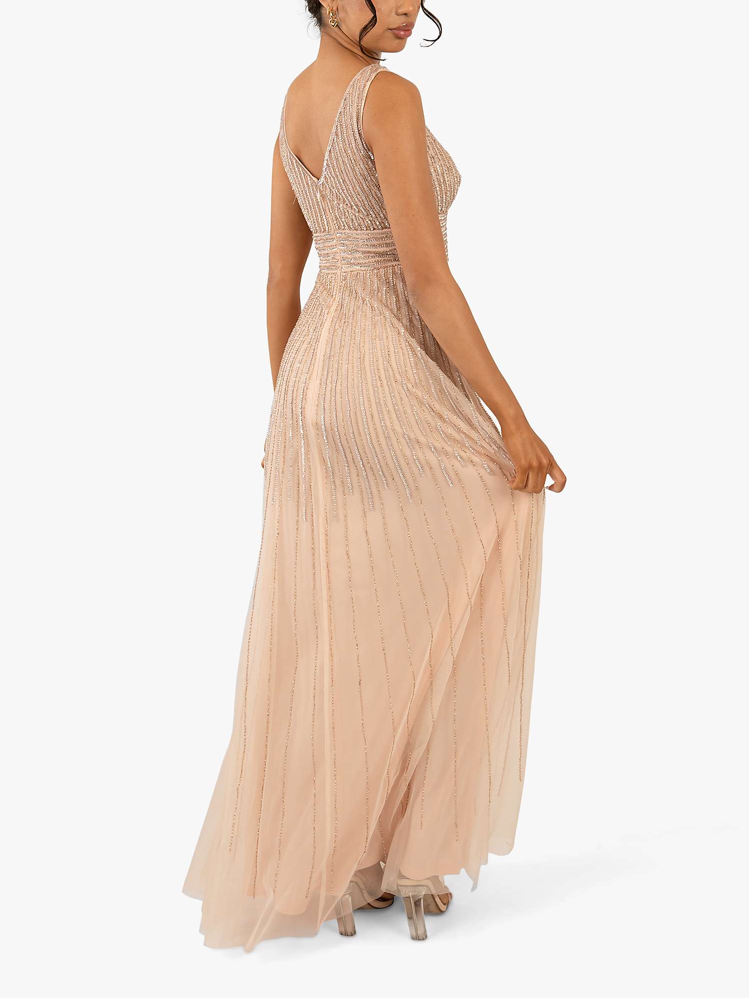 Buy Lace & Beads Lorelai Maxi Dress, , Blush Pink Online at johnlewis.com