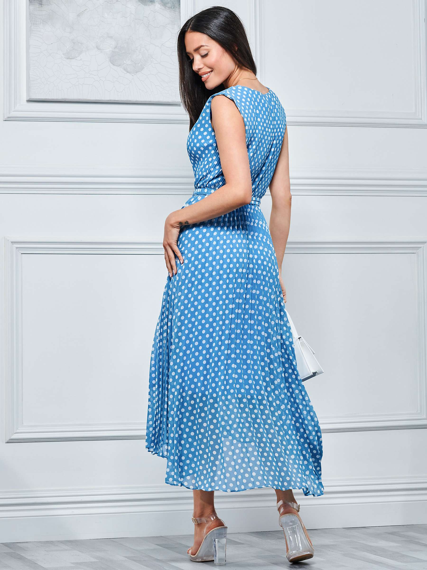 Buy Jolie Moi Pleated Chiffon Midi Dress Online at johnlewis.com