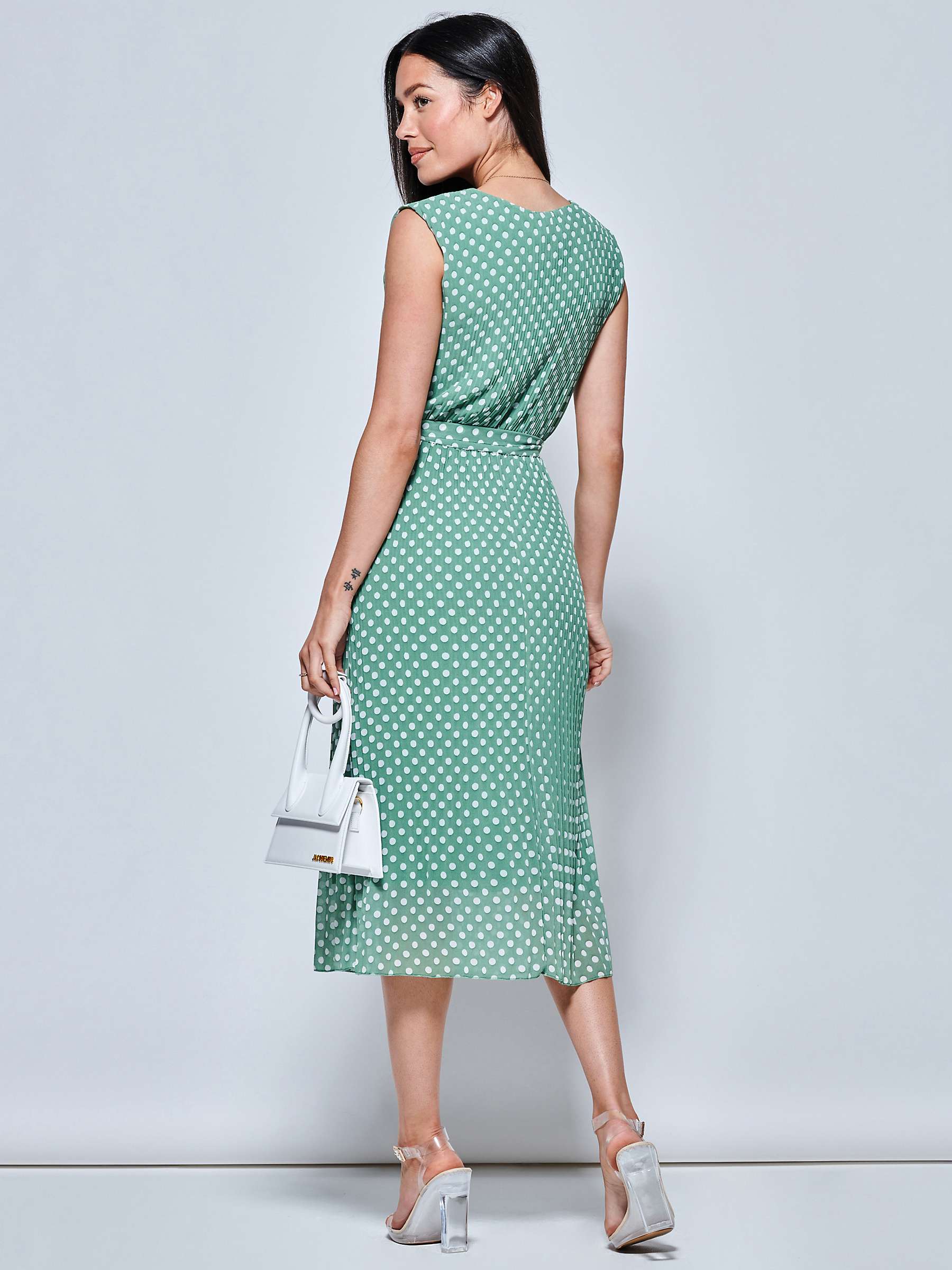 Buy Jolie Moi Hayes Pleated Chiffon Midi Dress Online at johnlewis.com