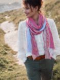 FatFace Craft Ecovero Paisley Scarf, Pink/Multi