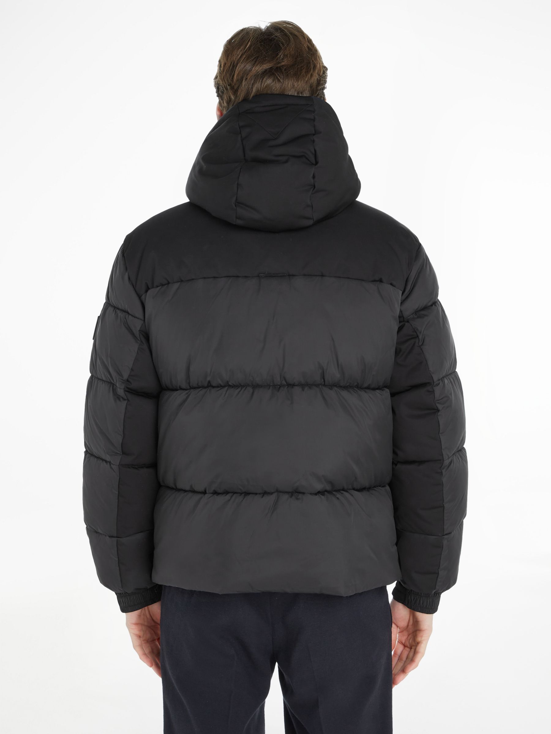 Tommy Hilfiger New York Hooded Jacket, Black at John Lewis & Partners