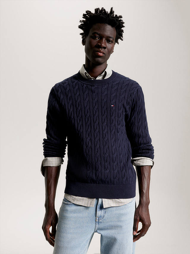 Tommy Hilfiger Classic Cable Jumper, Desert Sky